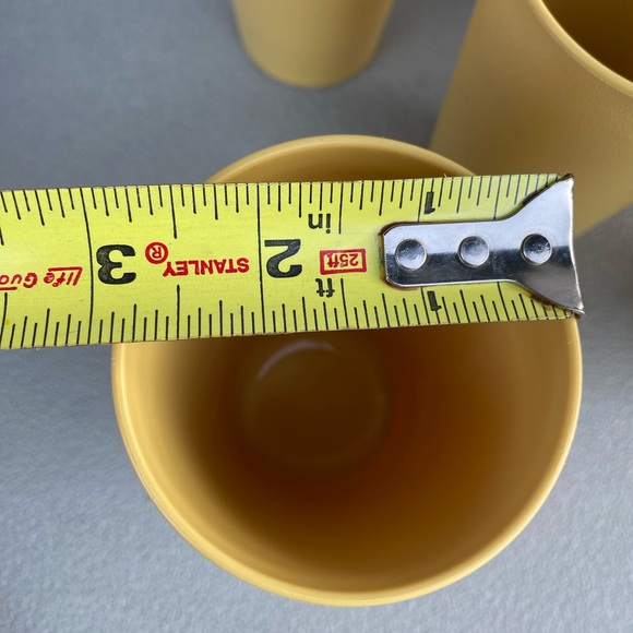 Vintage Tupperware Harvest Gold Textured Tumblers Cups #873 Lot of 6 - Picture 5 of 7